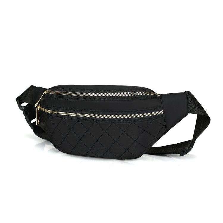 Foreign trade new diamond fashion breast bag outdoor sports versatile mobile phone fanny pack large capacity casual shoulder messenger bag