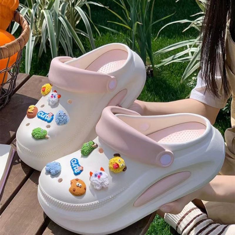 Dopamine baotou drag girl summerthick soleoutwearpopularheight increasingslimming lookfashioneasiest for match beach crocsins