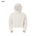 Sbs zipper waterproof windproof breathable hiking jacket women's short hooded outdoor mountaineering jacket daw013