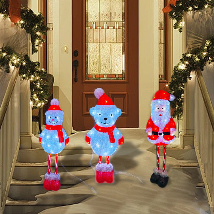 Customized  Santa Claus modeling light battery box, festive decoration, acrylic lanterns, luminous lantern ornaments