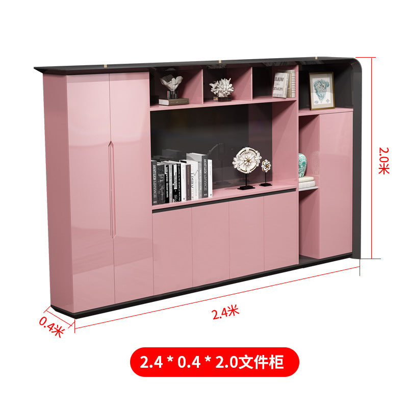 Painted office desk fashioncasual women's boss desk pink classy manager desk creative office table and chair combination