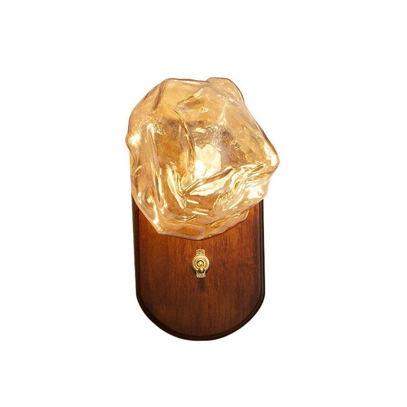 Designer ice cube wall lamp Japanese retro simple living room background wall lighting minimalist master bedroom bedside ambient light