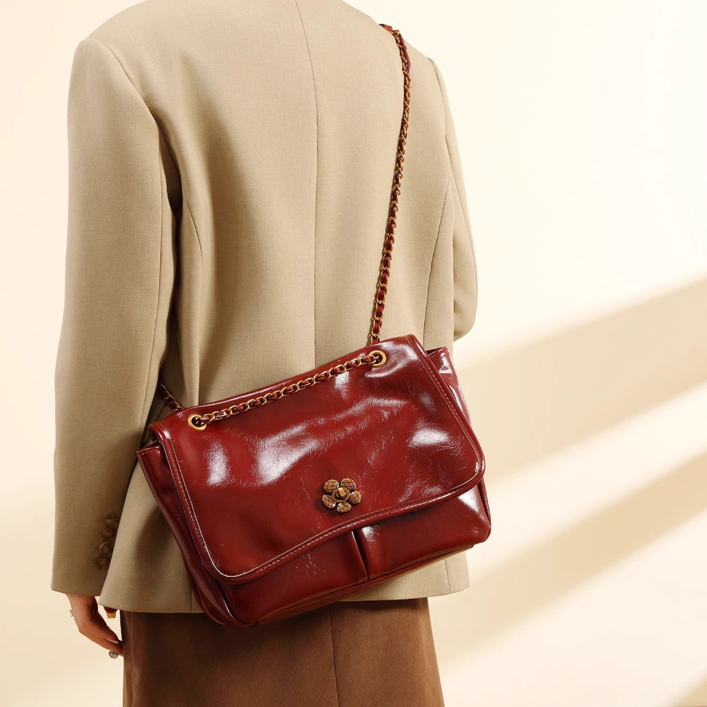 2025 single shoulder crossbody bag soft leather niche large capacity armpit bag high-end women's bag chain new bag autumn and winter