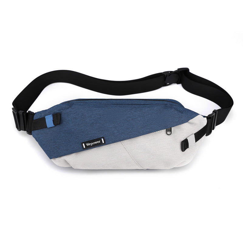 New Hong Kong wind locomotive color matching cycling bag outdoor travel fanny pack versatile mobile phone messenger bag travel commuter fanny pack