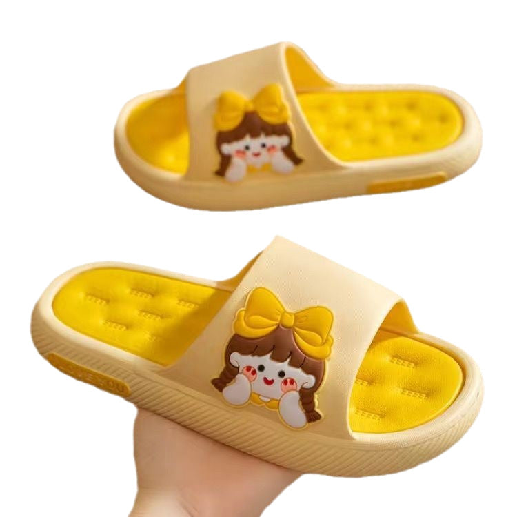 Women's summer korean style slippers - indoor home bathroom non-slip, odor-resistant, silent, thick-soled bath slippers - comfortable, soft, and wearable outside