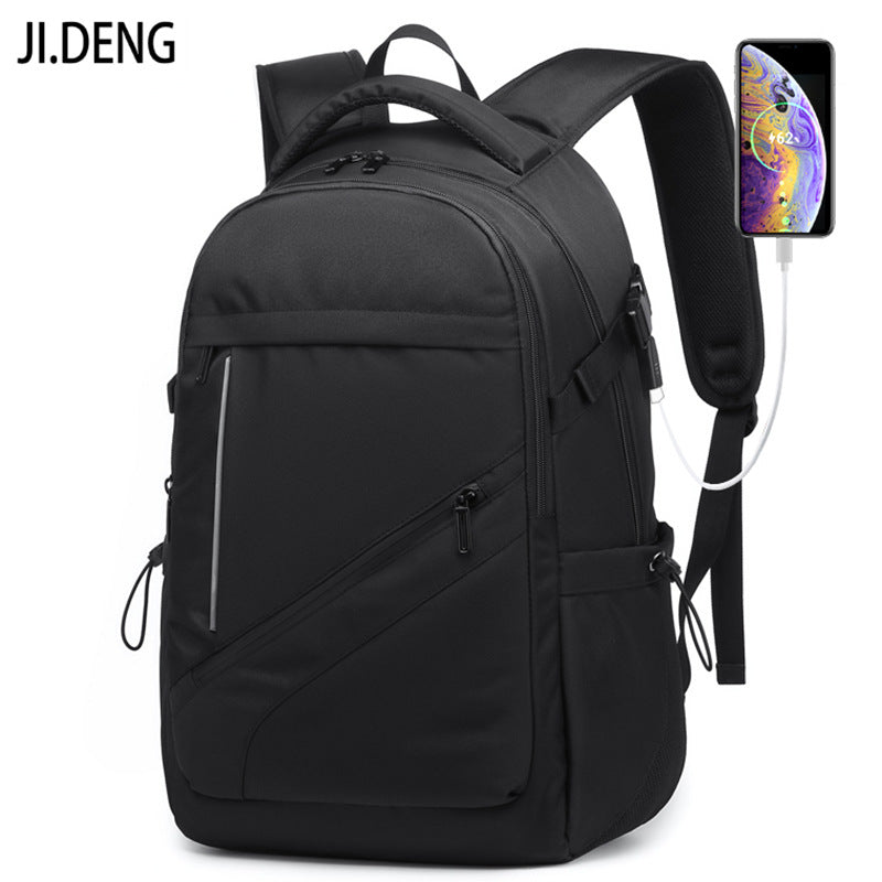 New backpack men's business computer bag leisure travel bag large capacity backpack outdoor large and middle school student schoolbag