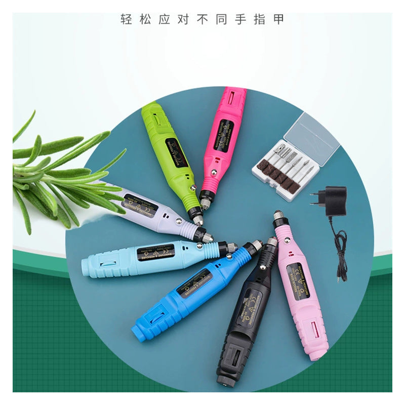 Mini nail drill set - portable electric nail file & polisher kit