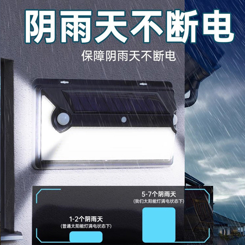 New solar garden lights - outdoor lighting for home, super bright motion sensor street lights, waterproof wall lamps for doorways