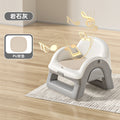 Baby multifunctional high chair - squeaky toy, home use plastic backrest seat, kids dining table stool - sturdy and stable