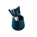 Creative stainless steel fruit fork spoon ceramic storage jar nordic fruit fork spoon household fruit fork storage set