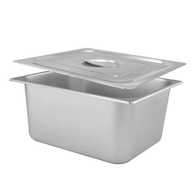 Stainless steel portion basin milk tea shop canteen kitchen rectangular square basin large pot buffet box