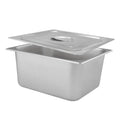 Stainless steel portion basin milk tea shop canteen kitchen rectangular square basin large pot buffet box