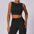 High-intensity shockproof back-smoothing yoga tank top - push-up, quick-dry fitness apparel, running compression sports bra 8516