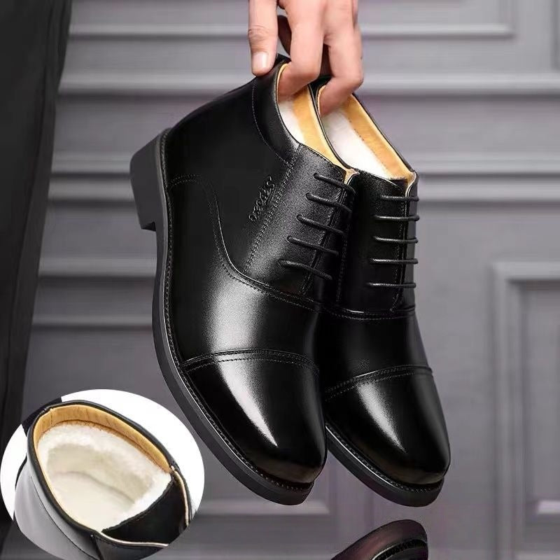 Winter new arrivals: stylish and minimalist men's high-top cotton shoes - versatile, warm, comfortable, fleece-lined, extra thick casual boots