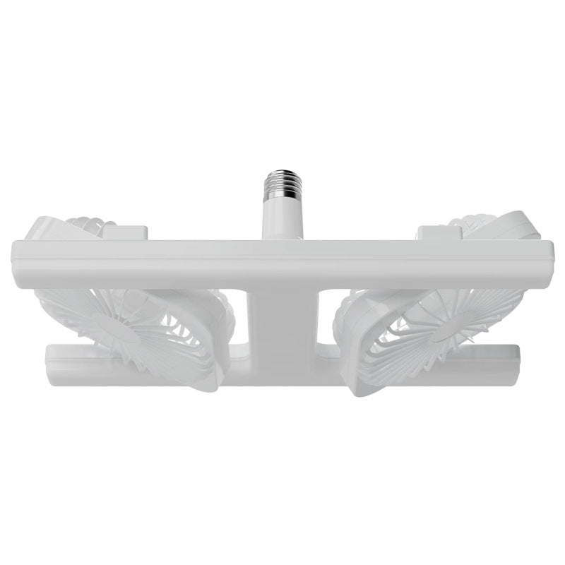 New e7 screw double row h ceiling fan light remote control 8 degree adjustable angle three-color light led silent fan light