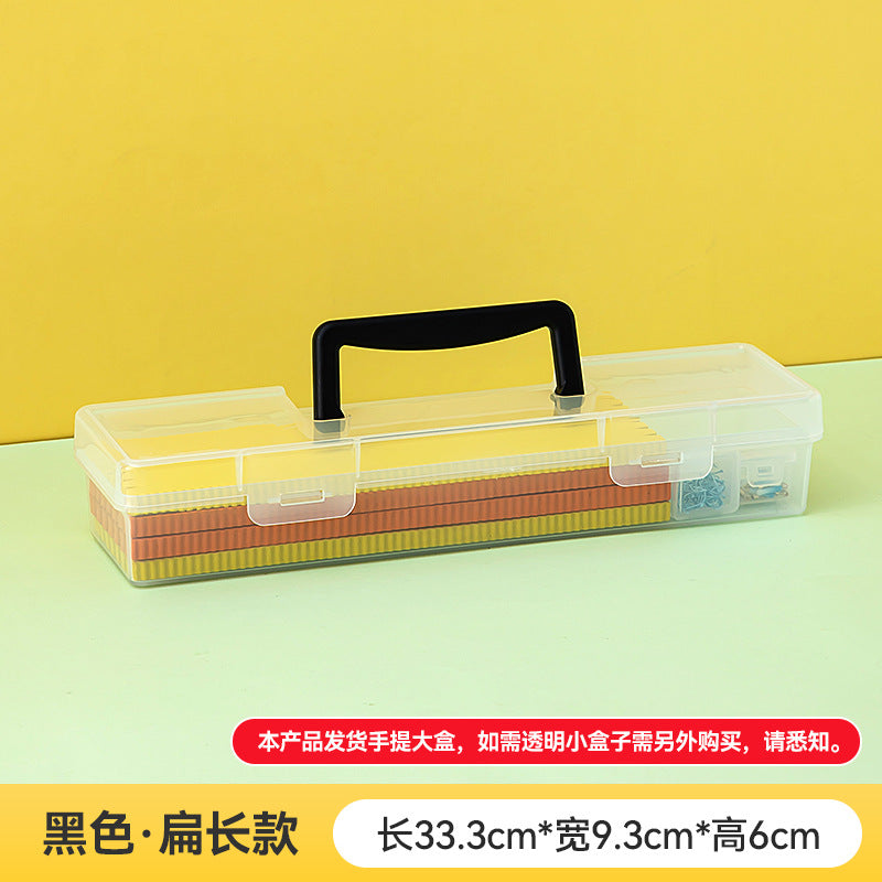 Portable Portable String Hook Storage Box Plastic Fishing Tackle Accessories Box Transparent Wire Winding Board Storage Outdoor Fishing Supplies