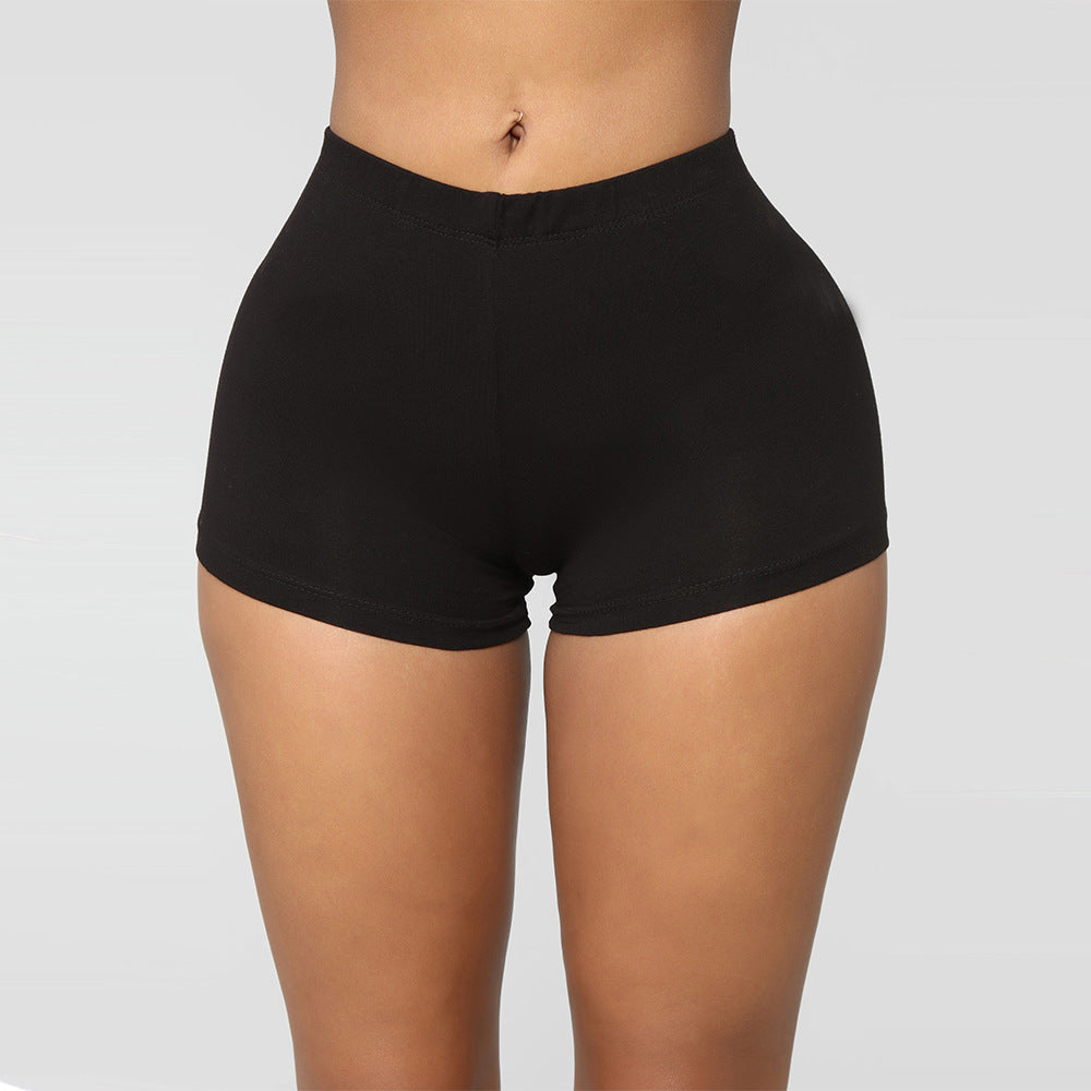European and american sexy tight butt-lifting yoga shorts women's butt lift workout shorts export training fitness sports 3/4 length shorts
