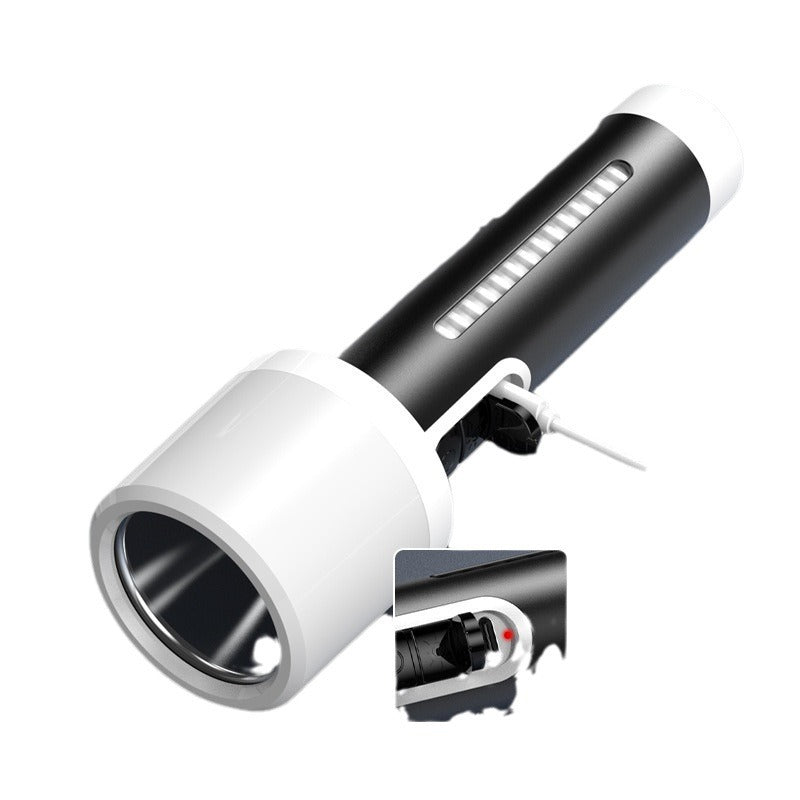 2023 new aluminum alloy flashlight outdoor camping rechargeable lighting camping light LED emergency light floodlight