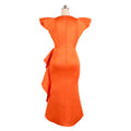 summerelegantelegancev neckruffle sleeveasymmetricaldress women's summerclassy dresses