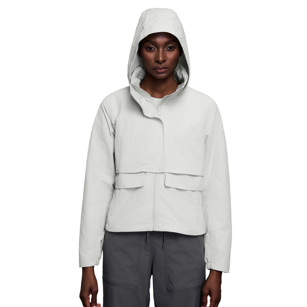 Outdoor waterproof abrasion resistant sports windbreaker women's packable hooded loosecasualoutwearjacketautumnd25125