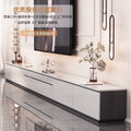 Rock slab solid wood coffee table tv cabinet casual bedroom living room for home floor-standing storage cabinet tall floor cabinet two-piece set