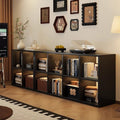 Steel grid cabinet bookshelf - wall-mounted, freestanding, 8-compartment storage unit for home, nursery, and book storage