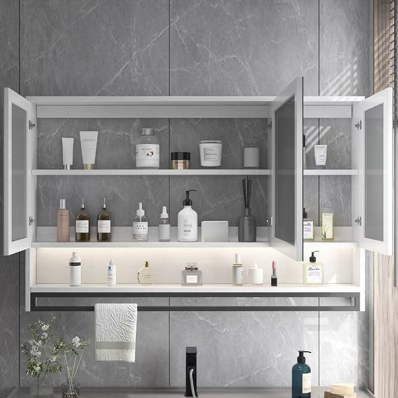 Solid wood bathroom, smart mirror cabinet, separate wall-mounted toilet, storage, defogging mirror, lamp rack, vanity mirror
