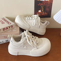 Meteor white shoes women's fall and winter heightened thick sole big toe ugly cute shoes 2026 new arrival easiest for match casual sneakers preppy style