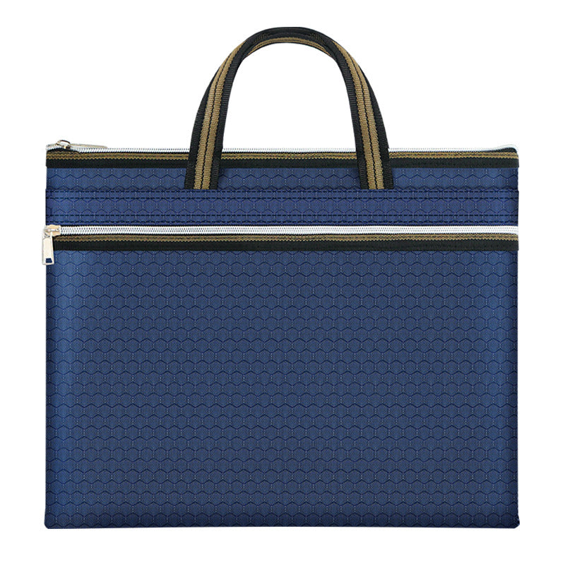 Double-layer file bag, file bag, thickened large-capacity file bag, business office bag, student hand-held book bag for tutoring