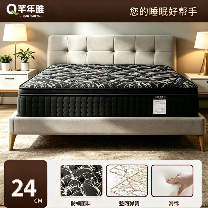 Mattress thickened simmons rental house economical mattress five-star hotel silent extra thick spring roll bag super soft
