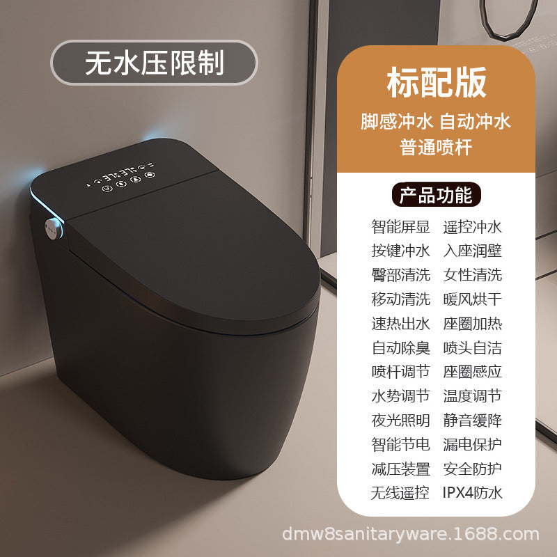 Smart toilet integrated automatic flip built-in foam shield toilet with water tank