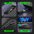 Li-mag q8 bluetooth wireless mouse, dual-mode rechargeable, 2.4g, for laptop, office, esports, and gaming - cross-border edition