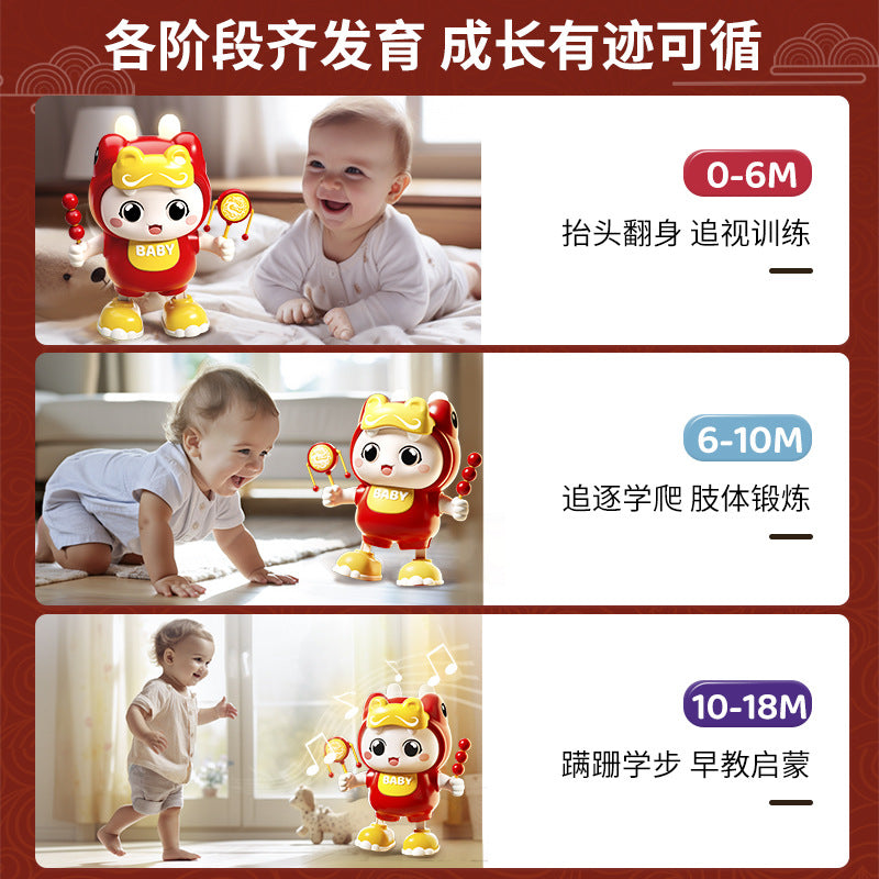 Kids' dancing dragon robot toy with lights and music - educational baby toy for boys and girls, ages 0-3