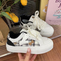 Studenteasiest for matchwhite shoes women's 2025autumnew arrivaltrendyins sneakers breathable thick solecasual bread shoes
