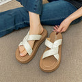 Fashionthick sole slippers beach women's shoes summer skirt outwear exquisite new arrivalclassy sense platform shoes one-line slippers
