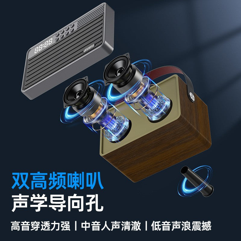 E-4113 wireless bluetooth speaker - all-in-one home karaoke machine with built-in microphone for singing, outdoor use, and trendy karaoke fun