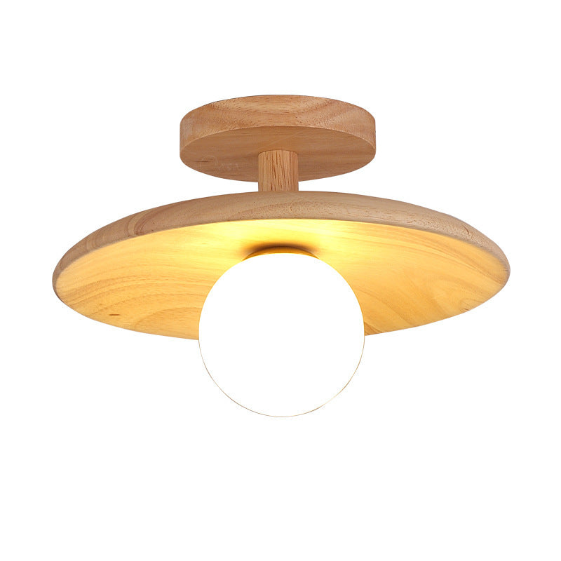 Aisle light, corridor light, Nordic log wind lighting, entrance balcony ceiling light, simple and creative entrance hall light