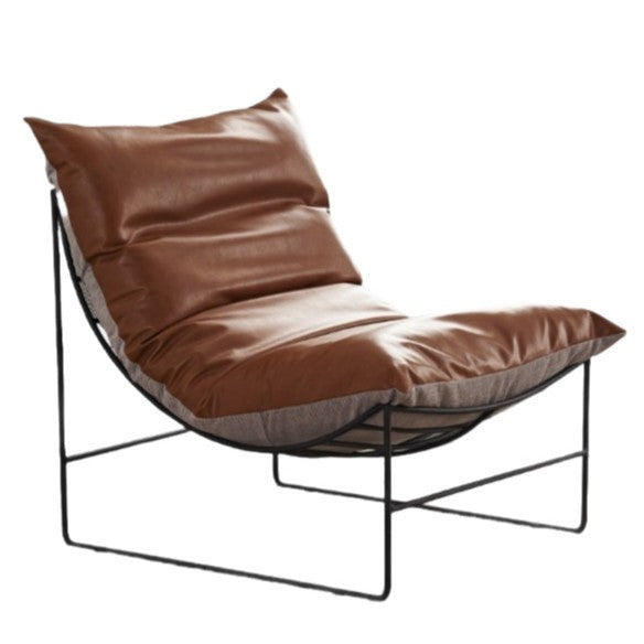 Factory direct living room iron sofa chair bedroom fabric lazy sofa balcony single casual chair popular lounge chair