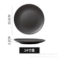 Ceramic 12inch large plate matte black 14inch large plate large bowl restaurant large plate boiled fish basin hotel plate wholesale
