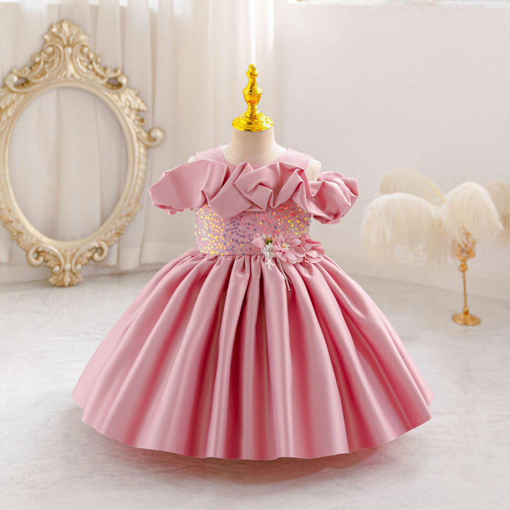 New girls' first birthday dress, birthday party dress, high-end kids' dress, christmas princess dress for girls, kids' gown