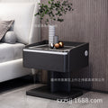 Smart bedside table: minimalist modern, light luxury, fingerprint unlock, multifunctional, rechargeable, drill-free, unique & creative