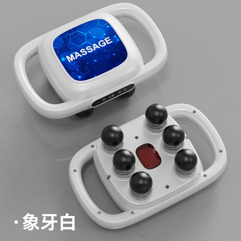 New six-head percussion massager for muscle relaxation - deep tissue muscle relaxer, neck and scalp deep massage device