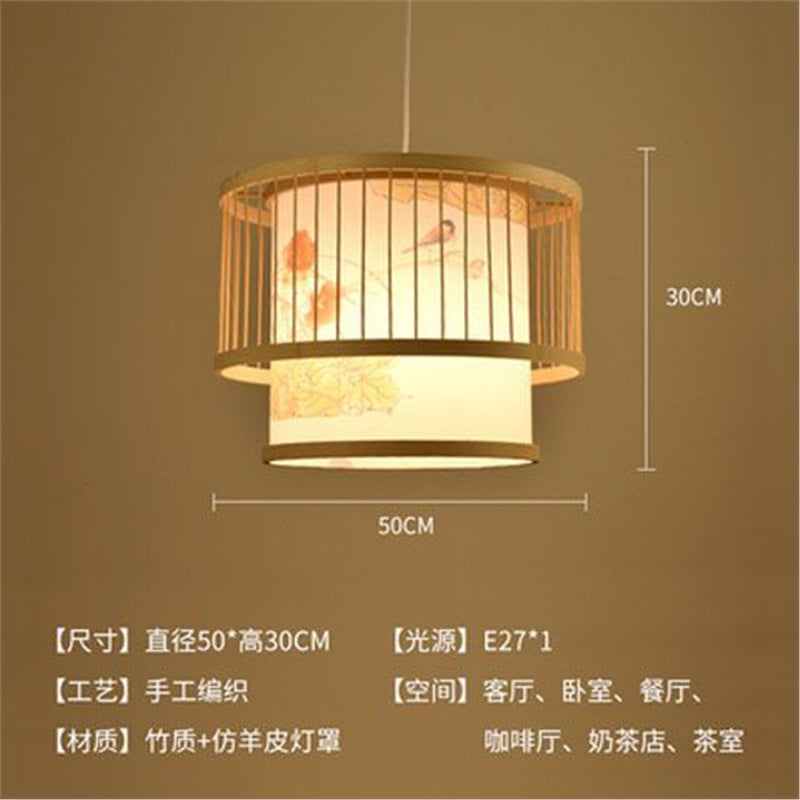 Lantern Bamboo Art Chandelier Bar Bed and Breakfast Tea Room Hot Pot Restaurant Hotel Simple Japanese Restaurant Bamboo Catering Shop Lighting