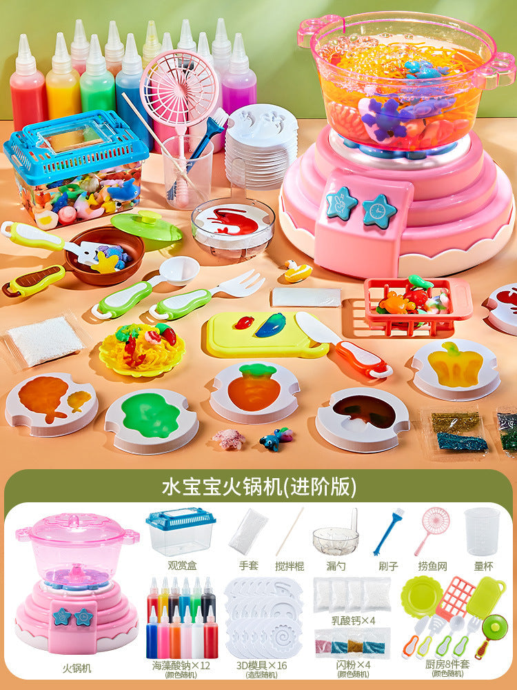 Mushroom water baby children DIY handmade magic water elf kitchen toy puzzle boy girl birthday gift