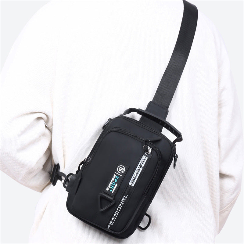 Breast bag men's 2025 new commuter messenger bag practical wear-resistant versatile handbag simple and light casual shoulder bag
