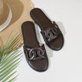 Plus size fashionable fairy style slippers flat bottom beach vacation sandals women's summer outdoor candy color sandals