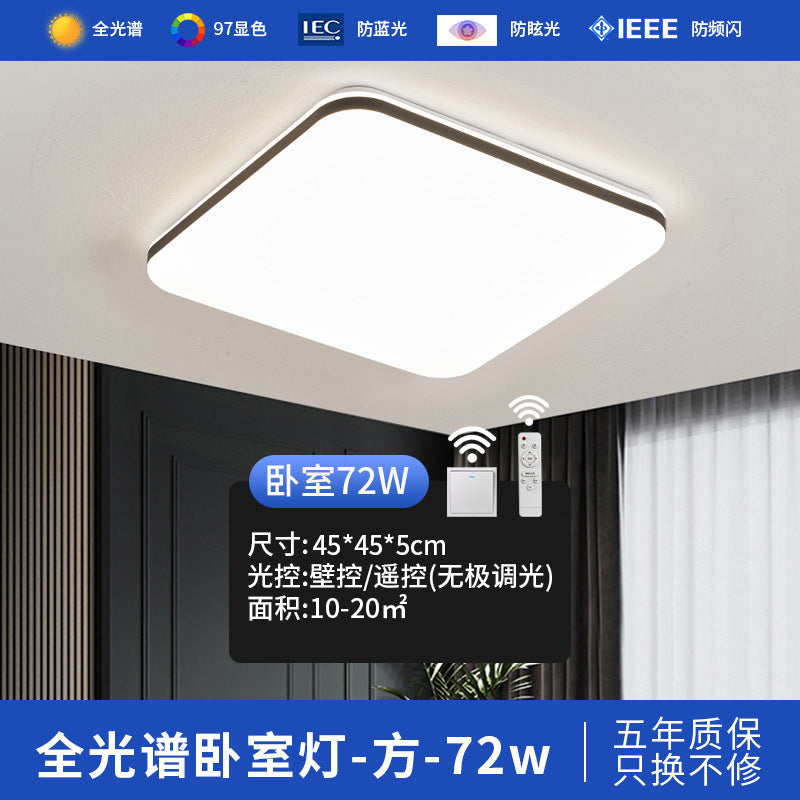 Led ceiling light - rectangular living room lamp, office desk lamp, bedroom main light fixture - full spectrum eye protection