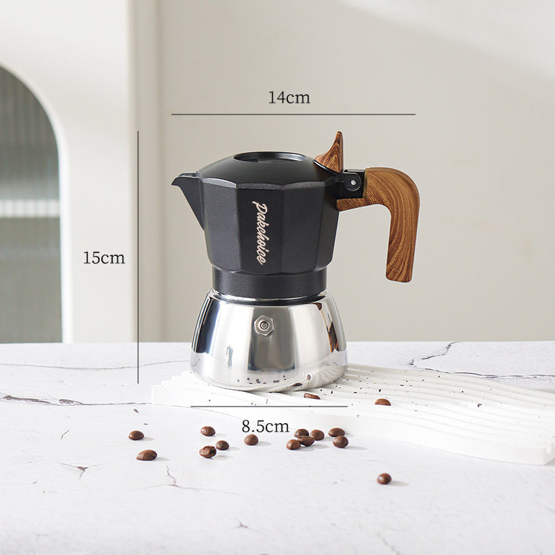 Magnetic induction double valve moka pot stainless steel italian induction cooker coffee pot outdoor camping style coffee machine coffee utensils