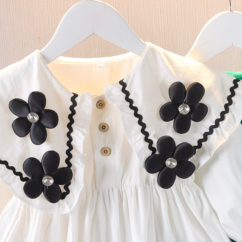 Girls' dress - autumn  collection: stylish and chic dresses for little girls. spring/autumn collection featuring doll collars and princess silhouettes. ready to ship!