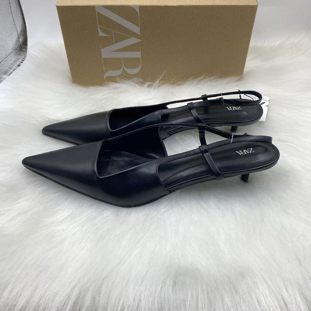 Za2025springnew arrival pointed toe stiletto high heels fashionfashion toe cap women's shoes casualeasiest for matchoutwear high heels for women